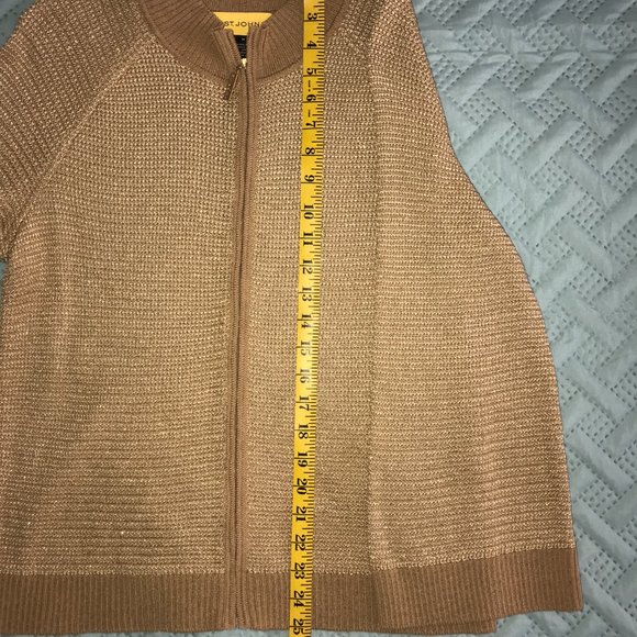 St. John Knit jacket cardigan Golden thread - Picture 8 of 16